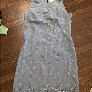 Vintage embroidered gingham dress